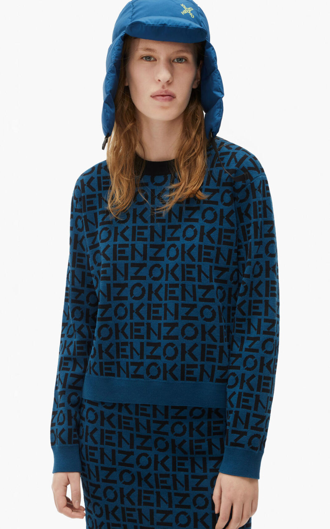 Suéter Kenzo Sport monogram Feminino - Azuis Escuro | 981NVQSAE